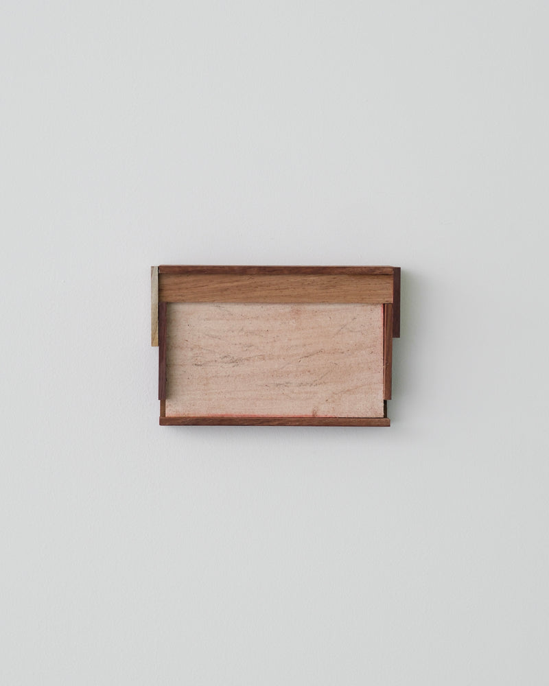 高橋 遥｜Haruka Takahashi 《doze》 / 110×173×25mm / pastel, paper, persimmon tannin, wood