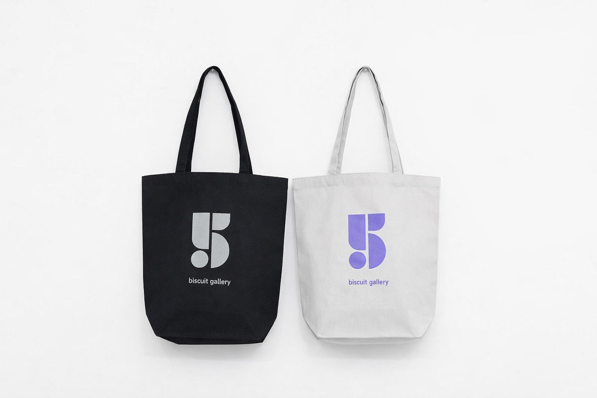 biscuit gallery canvas tote 《5》 ブラック×グレー